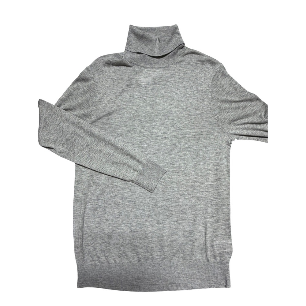 NWT Paisley & Gray Mens Slim Fit Turtleneck Sweater Ice Storm Grey Wool Blend M
